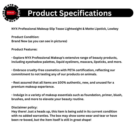 NYX Professional Makeup Slip Tease Lightweight &‎ Matte Lipstick Lowkey STLO08 - Picture 2 of 8